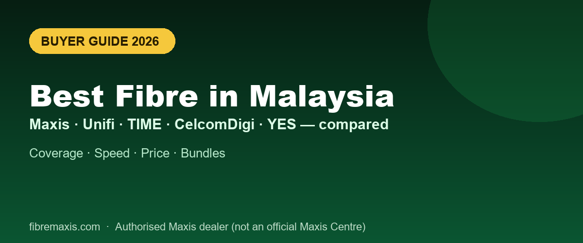 Best fibre internet in Malaysia 2026 — Maxis vs Unifi vs TIME vs CelcomDigi vs YES compared