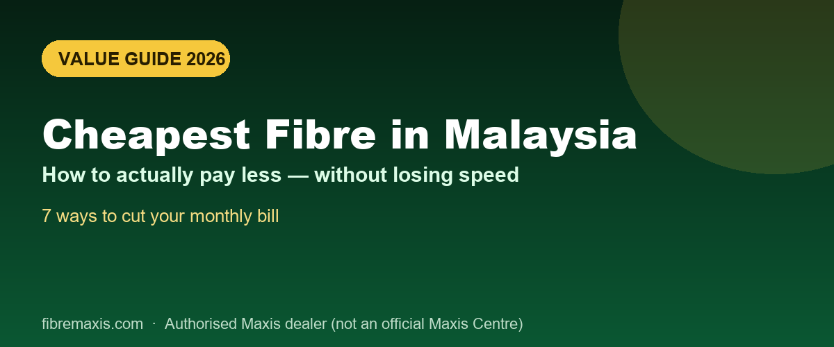 Cheapest fibre internet in Malaysia 2026 — how to pay less without losing speed
