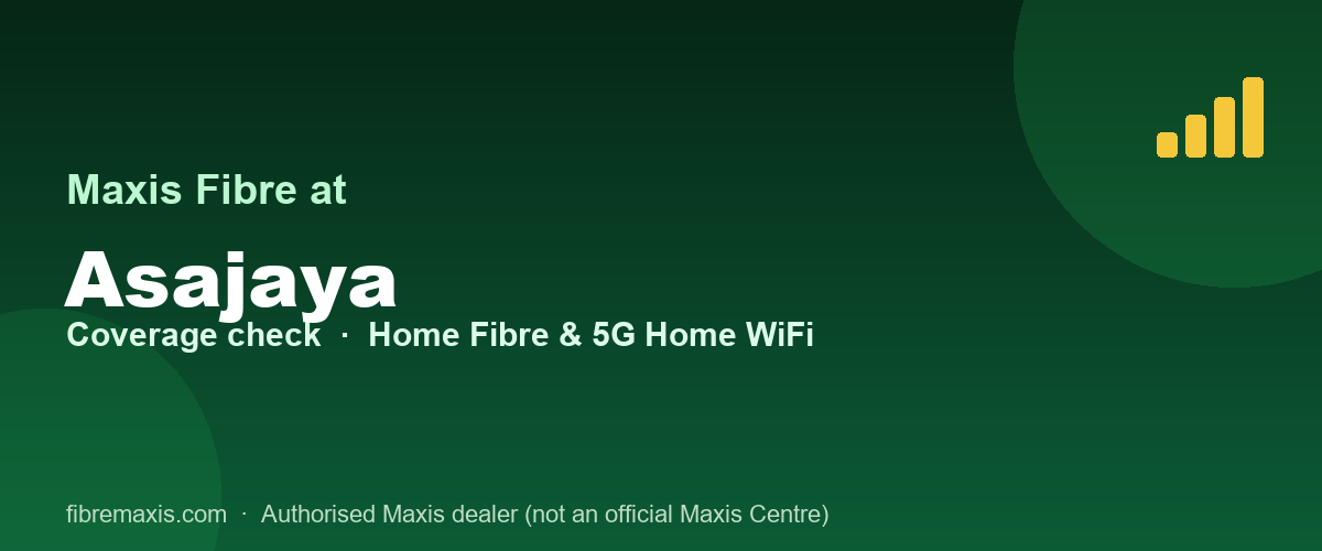 Maxis Fibre coverage at Asajaya