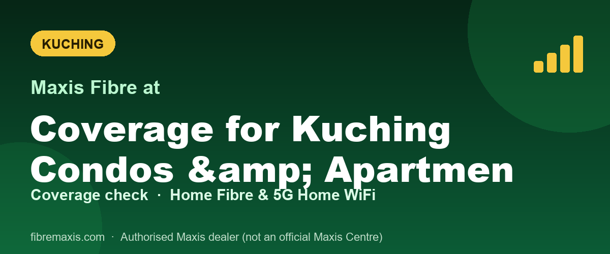 Maxis Fibre coverage at Coverage for Kuching Condos & Apartmen, Kuching