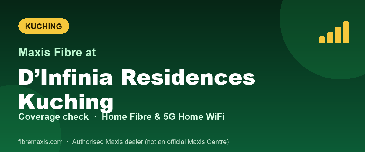 Maxis Fibre coverage at D’Infinia Residences Kuching, Kuching