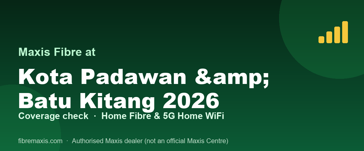 Maxis Fibre coverage at Kota Padawan & Batu Kitang 2026