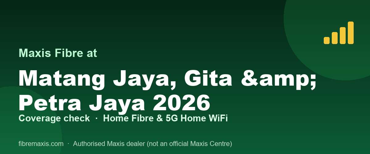 Maxis Fibre coverage at Matang Jaya, Gita & Petra Jaya 2026