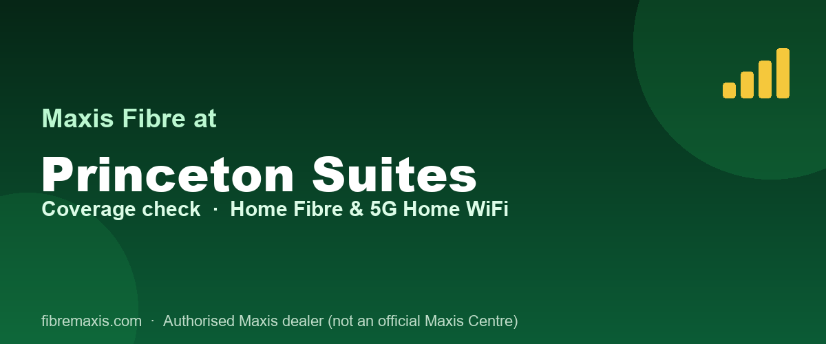 Maxis Fibre coverage at Princeton Suites