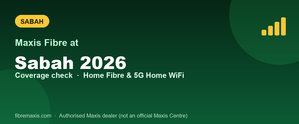 Maxis Fibre coverage at Sabah 2026, Sabah
