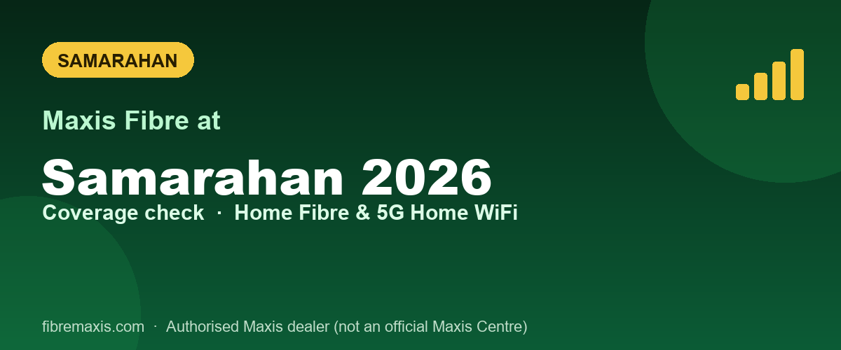 Maxis Fibre coverage at Samarahan 2026, Samarahan