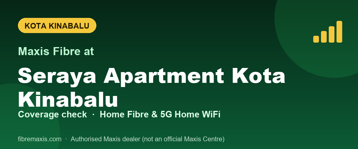 Maxis Fibre coverage at Seraya Apartment Kota Kinabalu, Kota Kinabalu