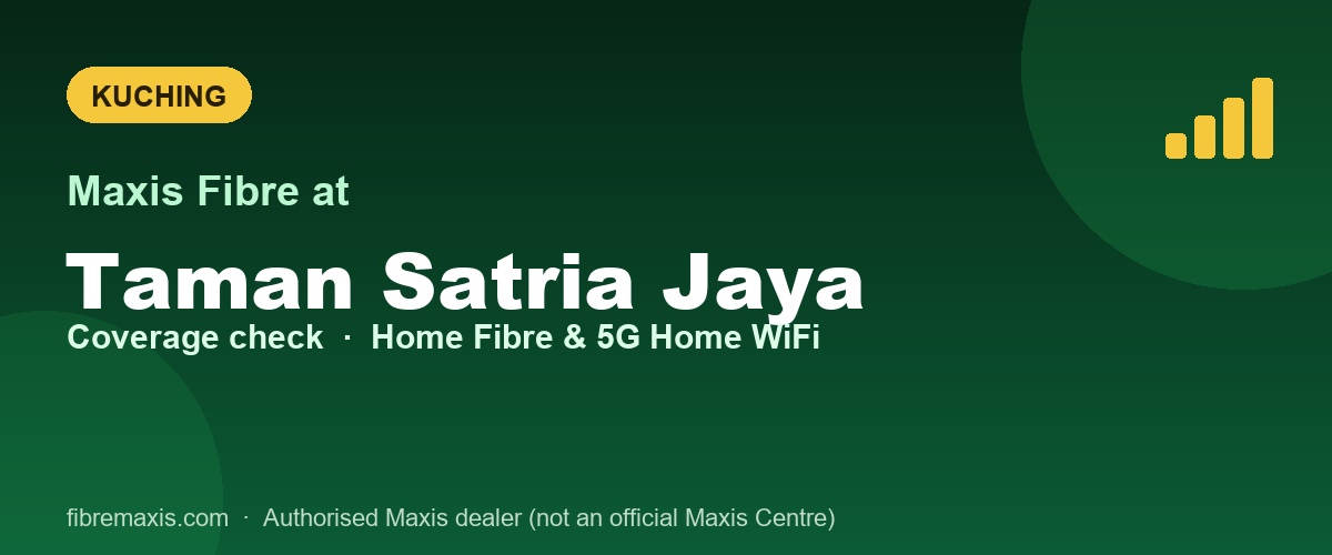 Maxis Fibre coverage at Taman Satria Jaya, Kuching