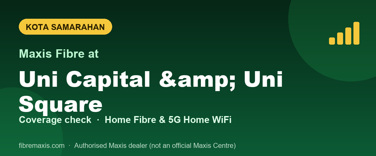 Maxis Fibre coverage at Uni Capital & Uni Square, Kota Samarahan